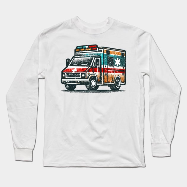 Ambulance Long Sleeve T-Shirt by Vehicles-Art